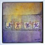 Acryl-Sand-Mischtechnik auf Leinwand Sand-Lijoner