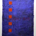 5 rot auf blau