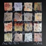 aus 1992
Tusche und Kreide auf Seidenpapier Abriss-Lijoner 16er