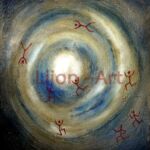 aus 1996
Acryl-Sand-Mischtechnik auf Leinwand Wellenläufer