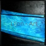 aufgerollt blau