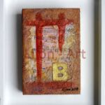 Buchobjekt "Beethoven" aus 2019 in weissem Holzkasten
ca. 30 x 25 cm aus Arbeitsserie "Beethoven"